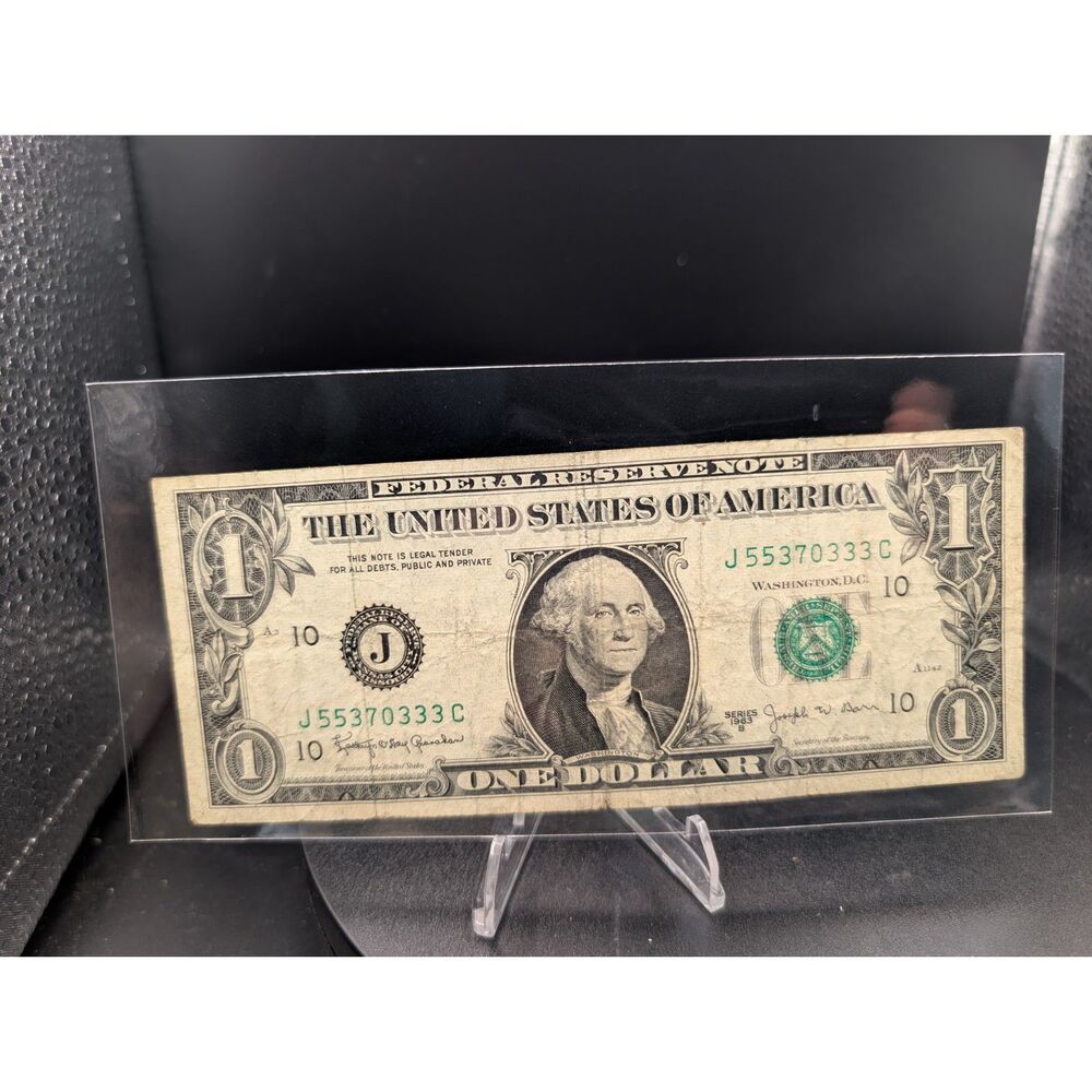 1963B $1 Barr Note • Joseph W. Barr Signature • Circulated • J55370333C